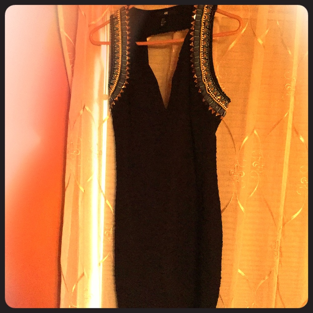 Black jeweled dress